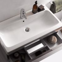 19 Detail Of Basin And Furniture Unit Of Line Icon By Keramag